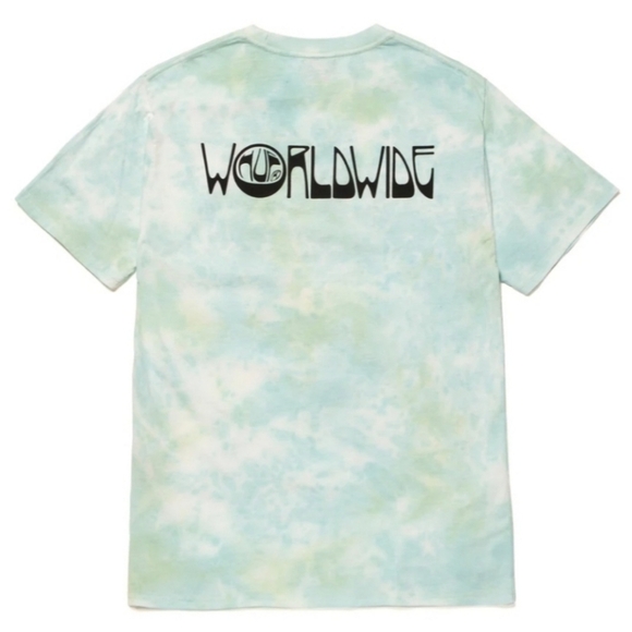 HUF Wasted Darling Tee – Blue Tie-Dye Psychedelic Graphic Shirt | Deadstock M - Picture 4 of 6